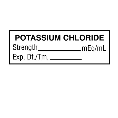 Nevs Tape, Potassium Chloride 1/2 x 500 White w/Black, PK6 SANTW-0206